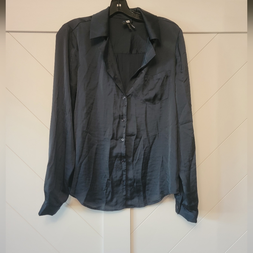 Paige Blouse (Navy, Medium)